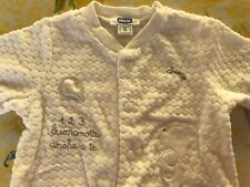 Tutina neonato neonata Chicco bianca 50 cm 1 mese apertura anteriore