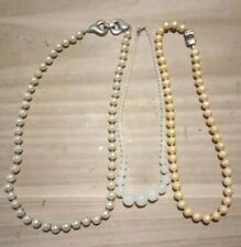 3 Collane  filo perle finte  E Vetro.anni 50 Originale 