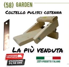 COLTELLO PULISCI COTENNA DI MAIALE ,ARTIGIANALE  IN LEGNO PIÙ LAMA DI RICAMBIO .