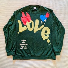 Felpa ZARA Uomo Verde Grafica