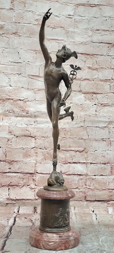 Statua mercurio volante bronzo - volante,