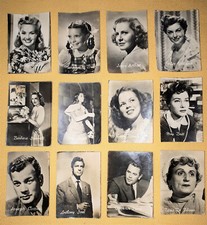 12 Figurine attori cinema anni 30/40 Dolcificio Lombardo. Prezzo per 1 figurina