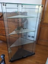 vetrina espositore angolare trasparente