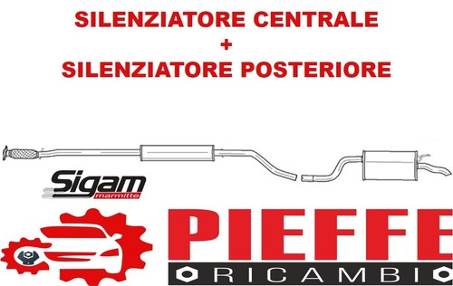 Marmitta silenziatore centrale
