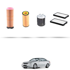 HOFFCAR Kit tagliando - 4 filtri per Mercedes Classe C (W203,C203,S203) C220 CDI