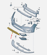 Griglia paraurti nero satinato