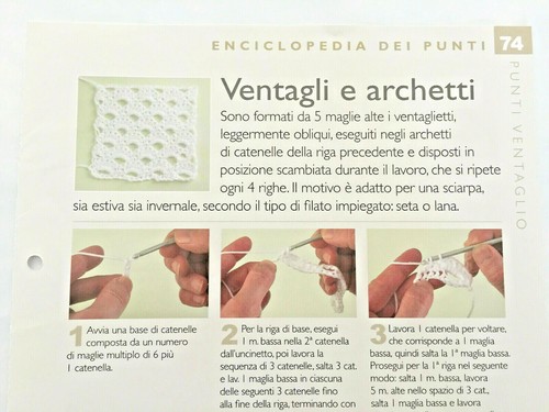 Scheda tecnica punti uncinetto - tecnica,