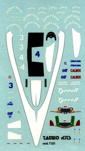 Decal tyrrell 020b gp - decal, x