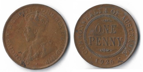 Australia penny 1926 año - penny,