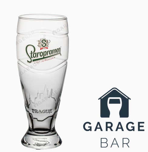 Single staropramen beer glass - single,
