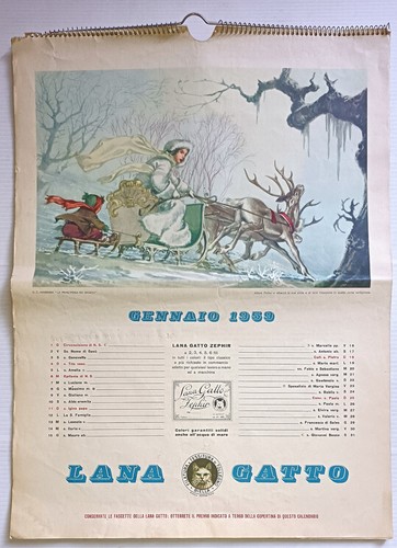 Calendario pubblicitario lana - pubblicitario,