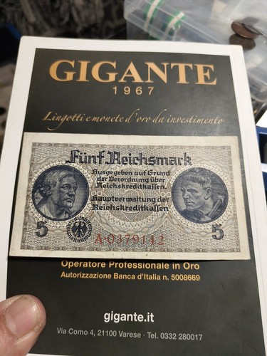Banconota reichsmark 1939 - banconota, 5