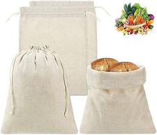 Set Di 4 Sacchetti in Lino Con