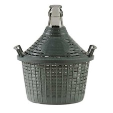 Due damigiane di vetro con