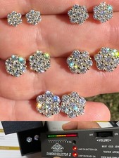 Orecchini Moissanite Borchie