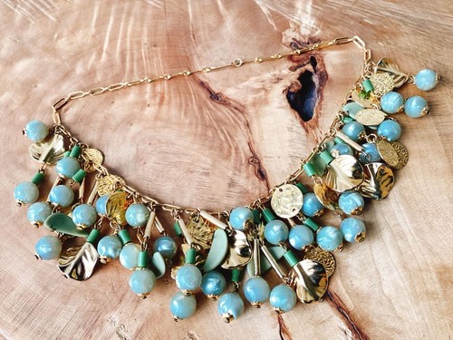 Collana vintage con - foglia, di