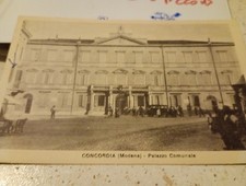 Cartolina Concordia S/S Modena Palazzo Comunale Fp Viag  1957 Molto Animata N 2