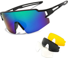 Occhiali Da Sole Sportivi Polarizzati,Tr90 Occhiali Da Sole Ciclismo Con 3 Lenti