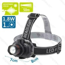 TORCIA LAMPADA LED FRONTALE DA TESTA ZOOM RESISTENTE ACQUA CACCIA PESCA SPORT