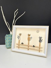 Quadri 3D Fatti A Mano Con Sassi Di Mare  E Legnetti Incorniciati .. Idea Regalo