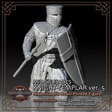 Modellino Modellino Cavaliere Templare Crociato 5 - Scala da 1/18 a 1/6 - Resina Stampata 3D