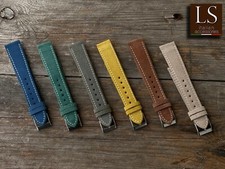 18 19 20 22 Cinturino in Pelle Scamosciata LS SUEDE CUCITO vintage Watch Strap