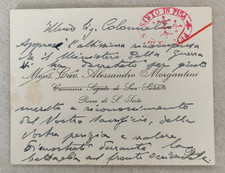 autografo pisa s sisto monsignor morgantini cameriere segreto papa pio xi '30