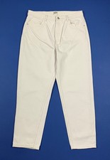 Zara jeans donna usato W32 tg 46 EUR 42 mom hot white denim boyfriend T8514