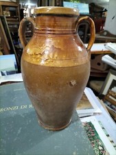 Giara antica fine 800 pugliese, Altezza 38 cm, invetriata con Leggere Schegge .