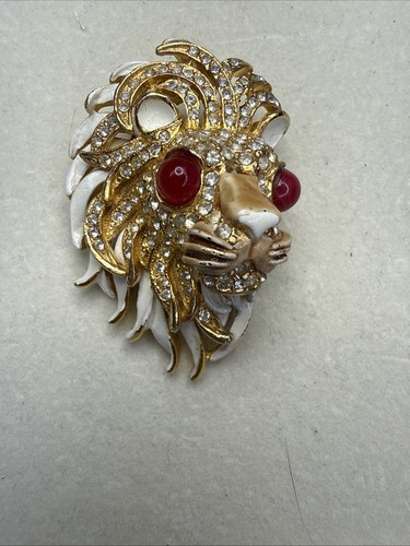 Spilla statuina leone - , strass