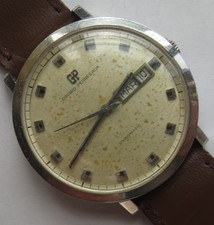 Orologio da polso uomo automatico Girard Perregaux Gyromatic giorno e data cassa acciaio funzionante