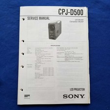 SONY CPJ-D500 Manuale di