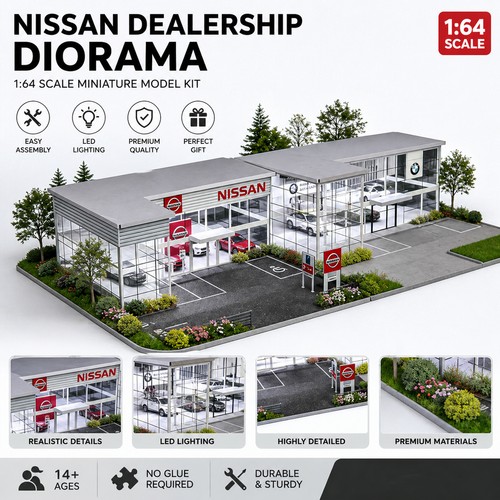 Diorama modello garage - de, 1:64