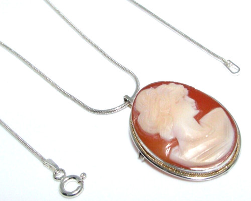 Collana vintage argento con - in,