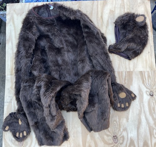 Costume orso marrone peloso