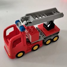 LEGO DUPLO VEICOLO CAMION FURGONE POMPIERI ROSSO GRIGIO VIGILI DEL FUOCO