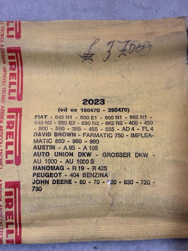 Cinghia pirelli 2023 - 2023, fiat