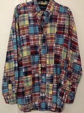 Polo Ralph Lauren 100% cotone Blake patchwork a quadri con bottoni camicia casual M