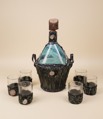 Set liquore bottiglia - liquore, 6