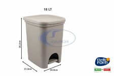 PATTUMIERA A PEDALE COLORS LINE LT.18 TORTORA RIFIUTI LAVELLO