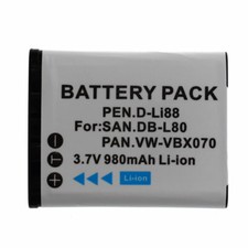 Batteria ricaricabile 3,7 V LI-ION DB-L80 per SANYO VPC-CS1 VPC-CG20 VPC-CG10