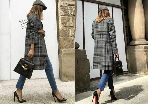 Cappotto zara lana check - zara,
