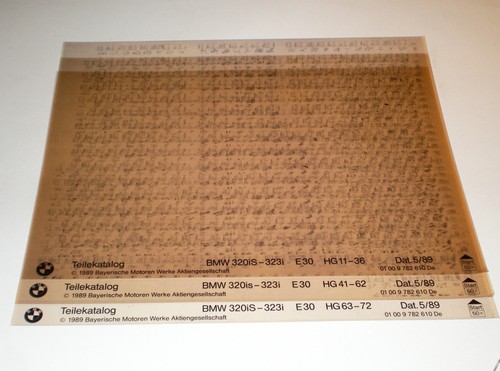 Catalogo ricambi microfich - catalogo, bmw