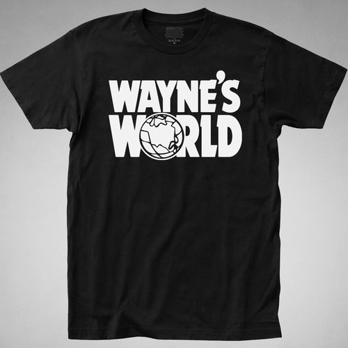 Shirt wayne world - wayne's, logo