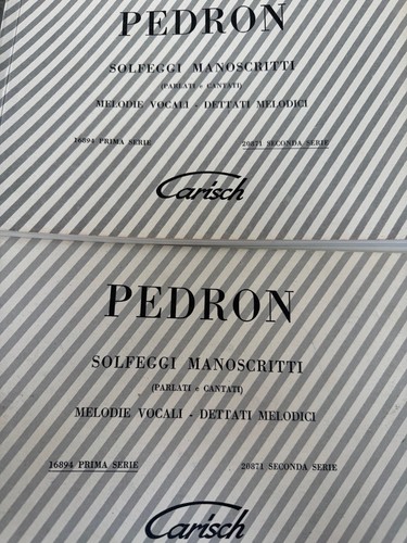 Pedron solfeggi manoscritti - pedron,