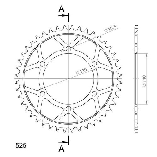 Corona acciaio p525 - in, z44