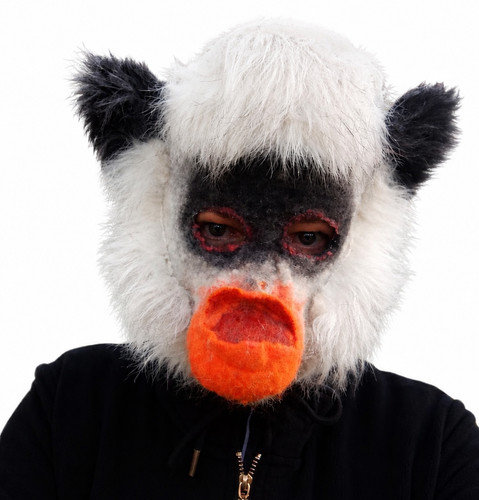 Maschera scimmia fatta - maschera, a