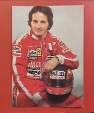 GILLES VILLENEUVE FERRARI CLUB VAREDO FOTO A COLORI AUTOGRAFO STAMPATO 20,5x14,5