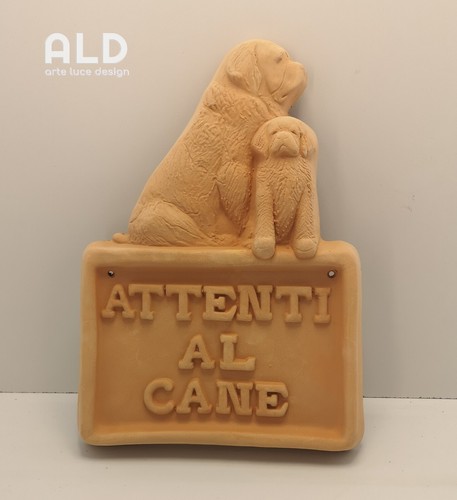 Attenti cane terracotta - attenti, al