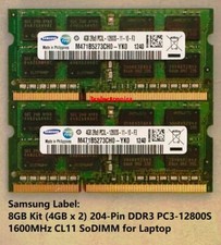 8GB (4GBx2) 204-Pin DDR3